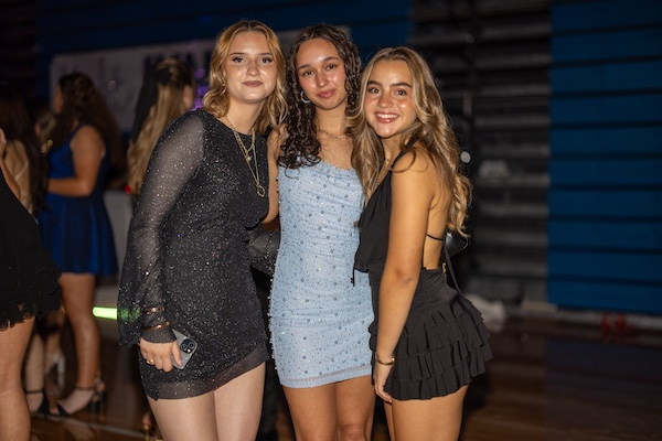 Exchange students at Homecoming